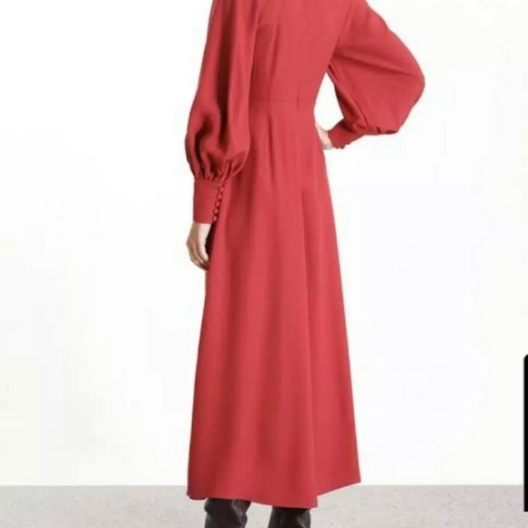 Zimmermann Espionage Billow Sleeve Dress in Rouge 0 ( 6 8 ) - Picture 3 of 6